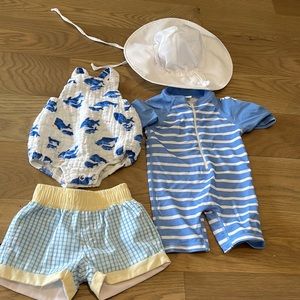 Spring bundle - bubble, shorts and swimsuit / hat